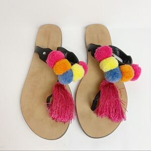 Rebecca Minkoff Erika Pom Pom Sandals Sz 8